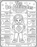 The Be Attitudes Coloring Sheet Download- Boy & Girl