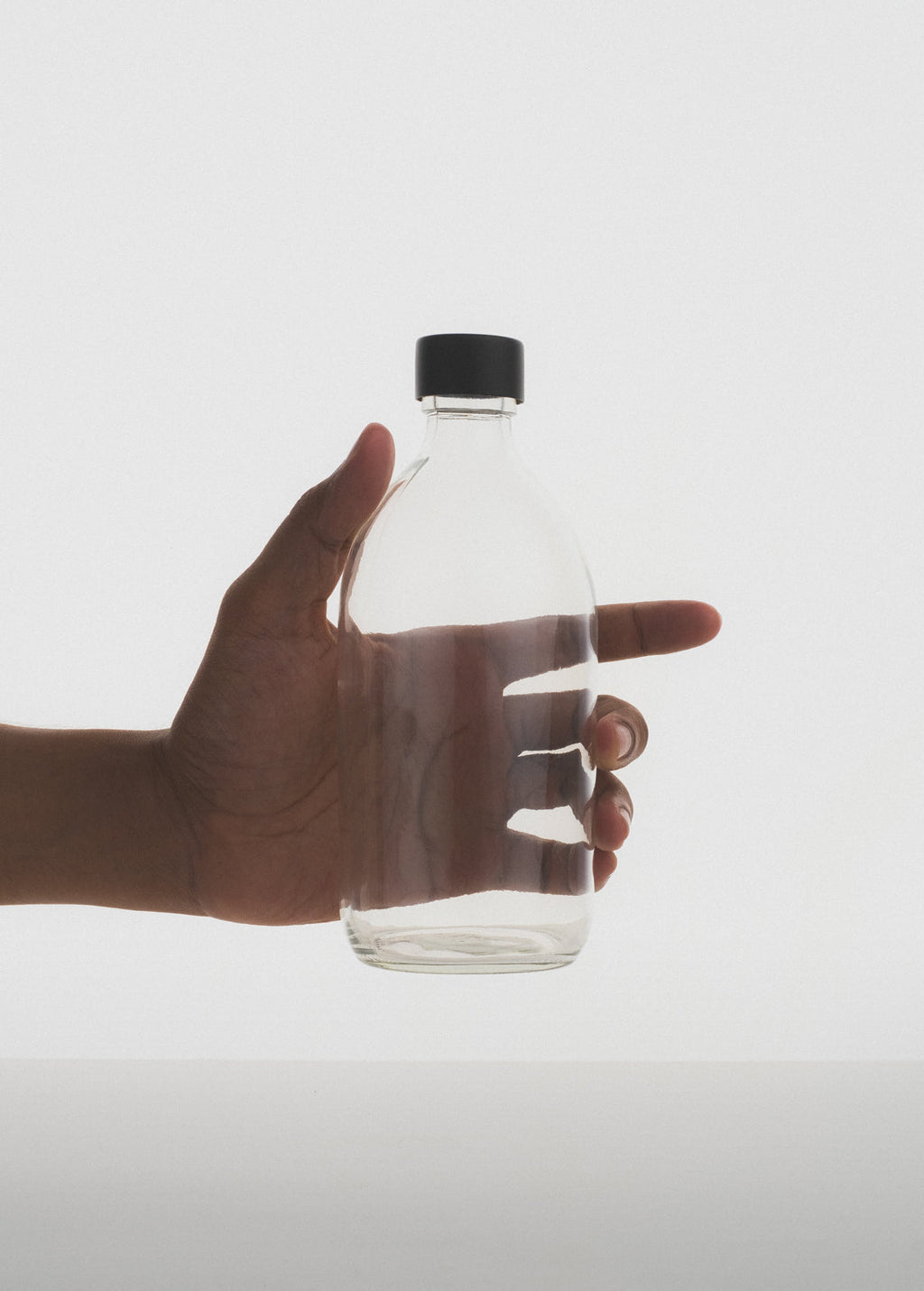 Clear Glass Storage Bottle