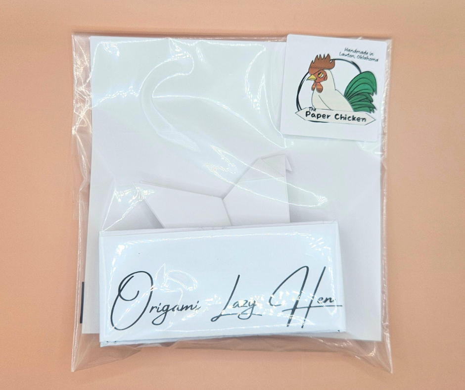 Origami Lazy Hen | DIY Origami Chicken Kit