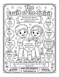 Fruit of the Spirit Coloring Sheet Digital Download