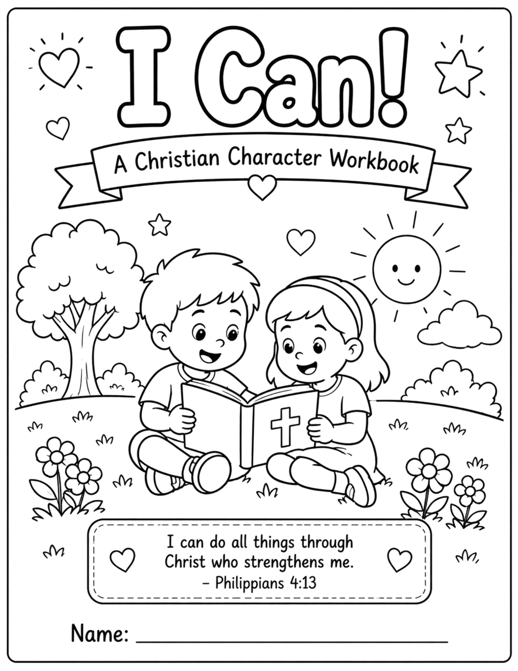 I Can Kids Workbook Coloring Sheets Download- Boy