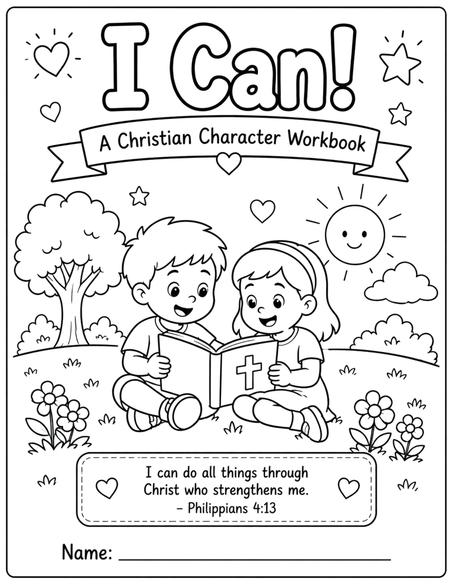 I Can Kids Workbook Coloring Sheets Download- Boy