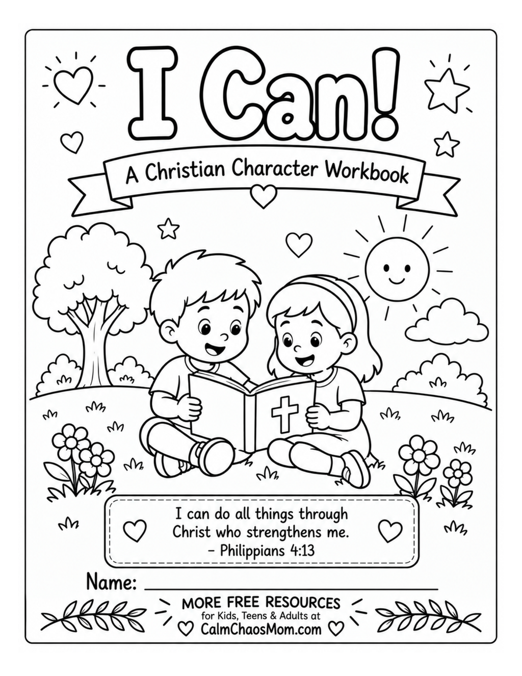 I Can Kids Workbook Coloring Sheets Download- Boy