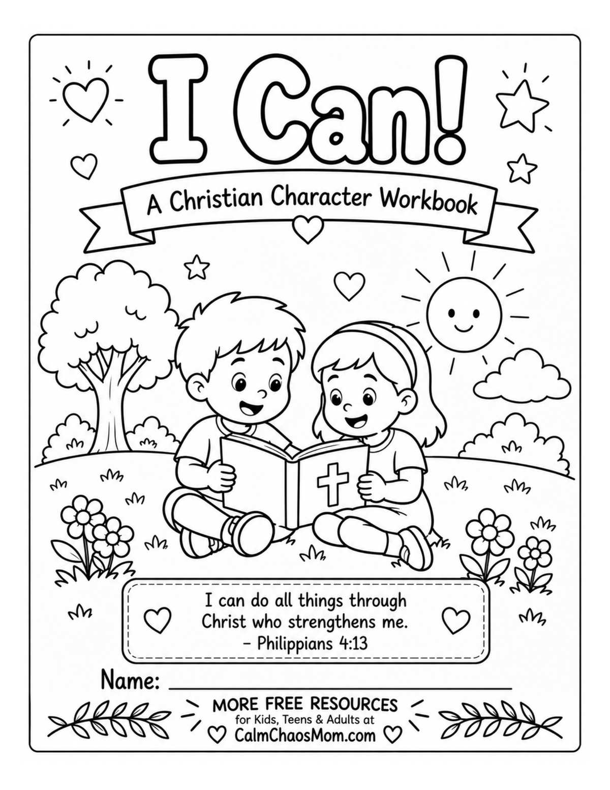 I Can Kids Workbook Coloring Sheets Download- Girl