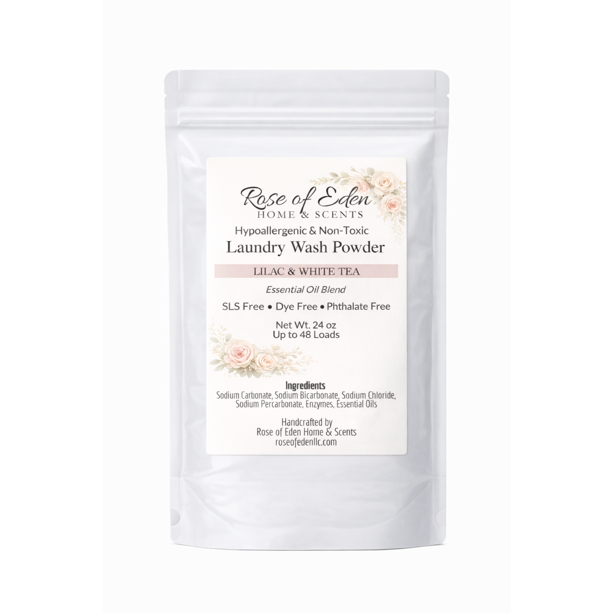 Laundry Wash Powder with Enzymes, Gentle formula, All Natural