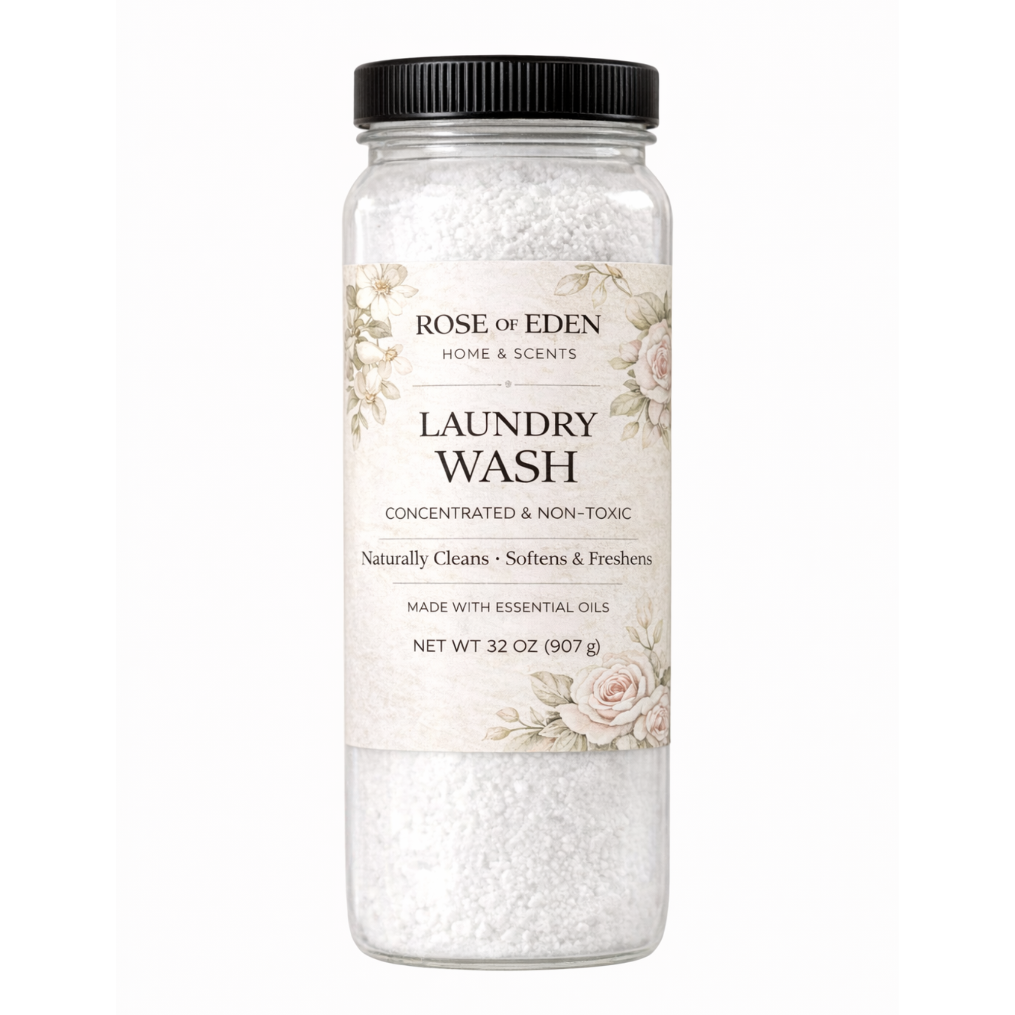 Laundry Wash Powder with Enzymes, Hypoallergenic, All Natural