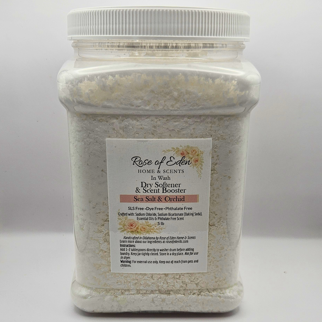 In-Wash Dry Softener and Scent Booster for Laundry, Handcrafted, Gentle formula, All Natural - Rose of Eden Home and Scents