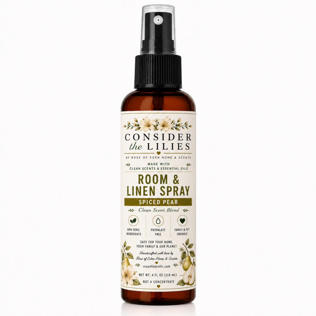 Consider the Lilies Room & Linen Spray Spiced Pear – 4 fl oz amber bottle