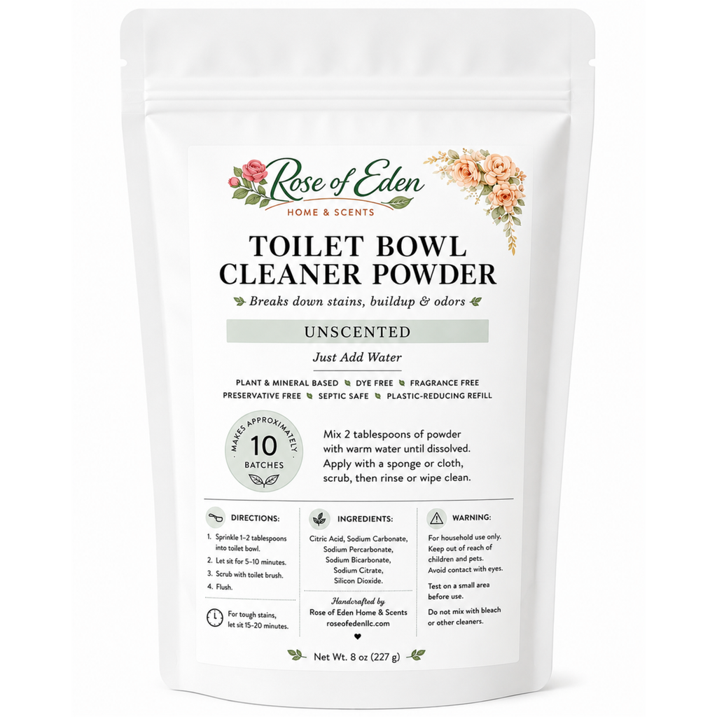 Toilet Bowl Cleaning Powder Concentrate | Toxin Free | Unscented | 8 oz