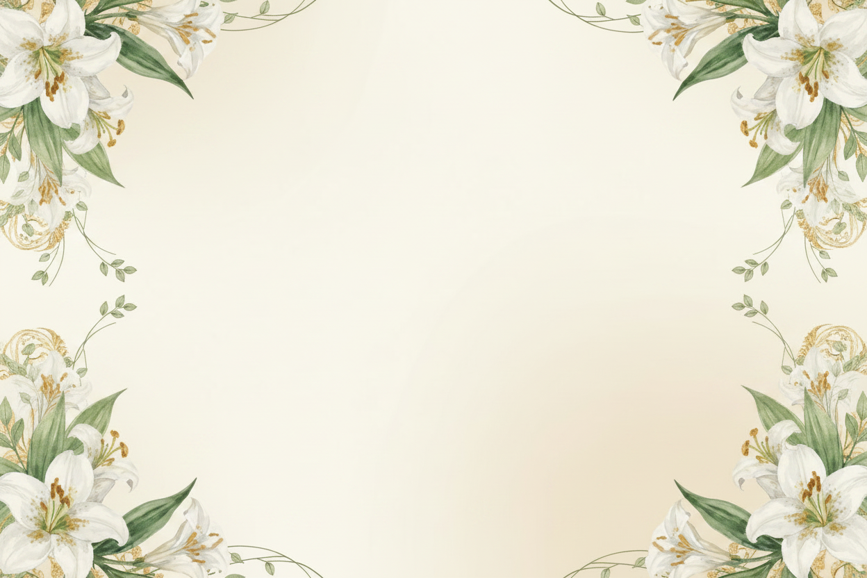 Consider the Lilies Wide Banner