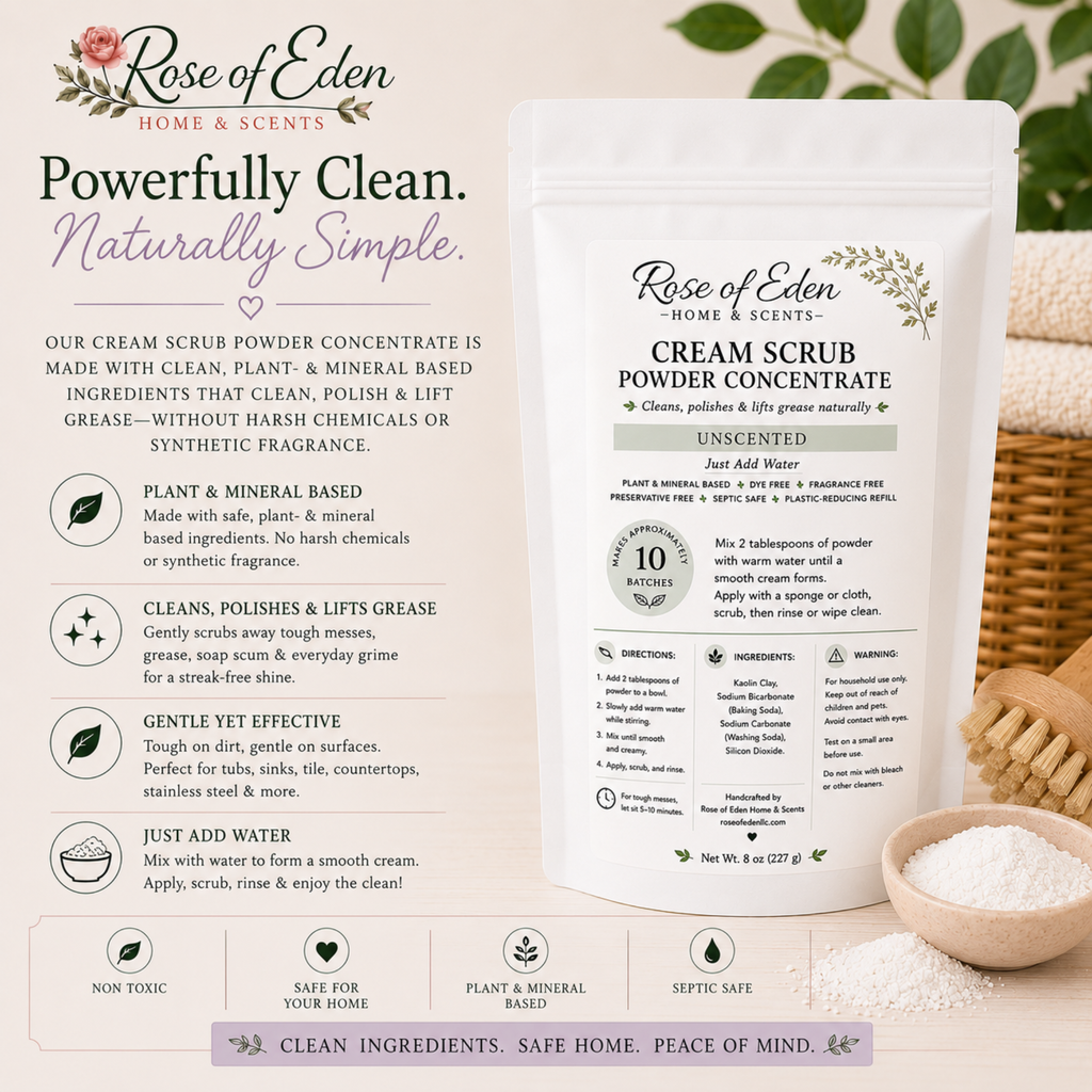 Cream Scrub Powder Concentrate | Toxin Free | Plant & Mineral Based