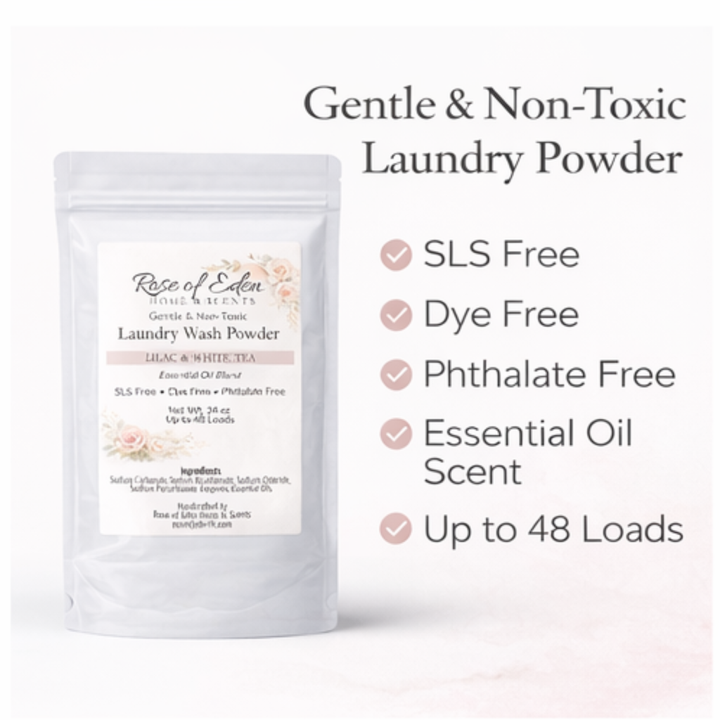 Laundry Wash Powder with Enzymes, Gentle formula, All Natural