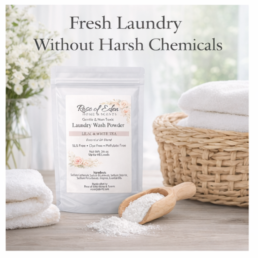 Laundry Wash Powder with Enzymes, Gentle formula, All Natural