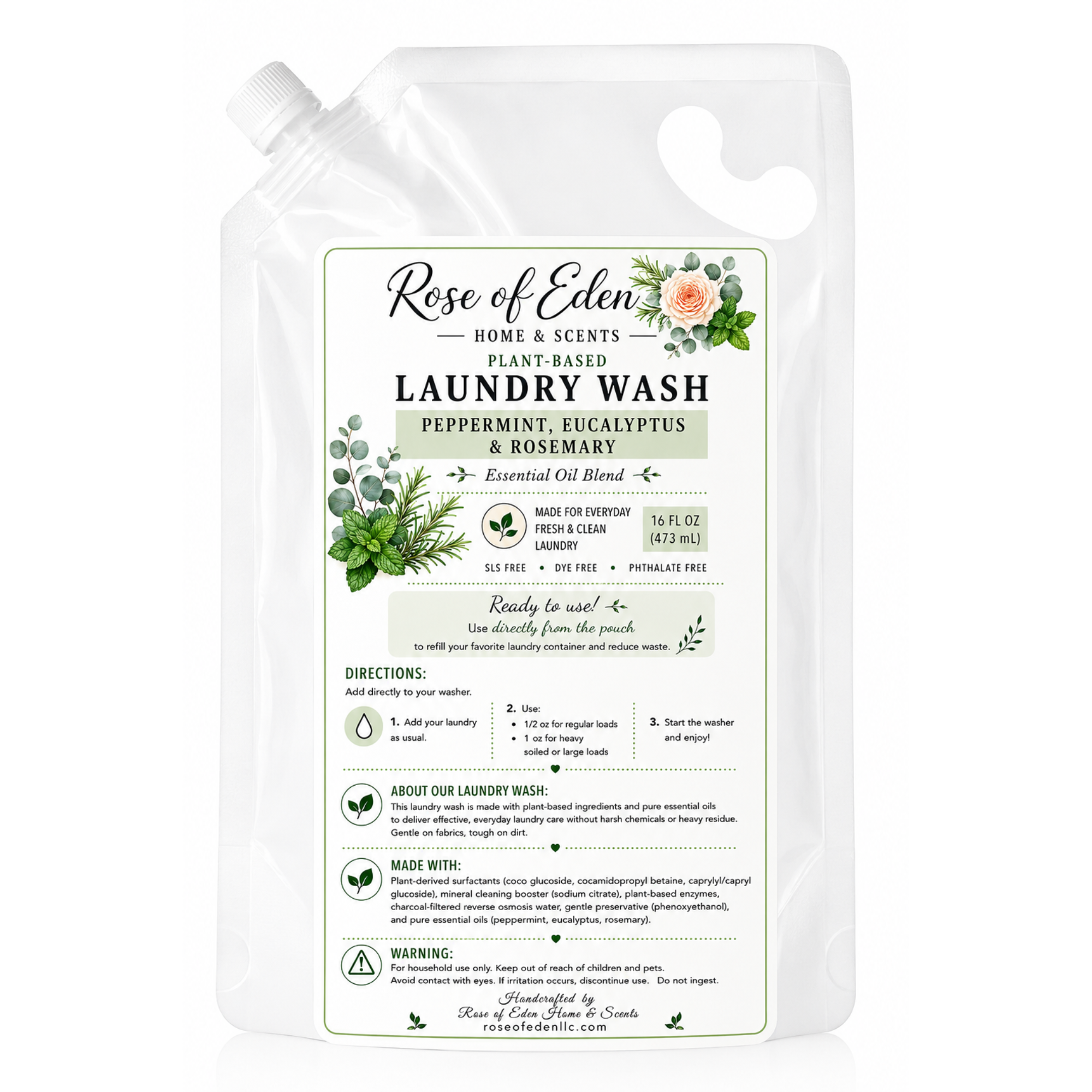 Plant-Based Laundry Wash – Essential Oils| Ready-to-Use Liquid
