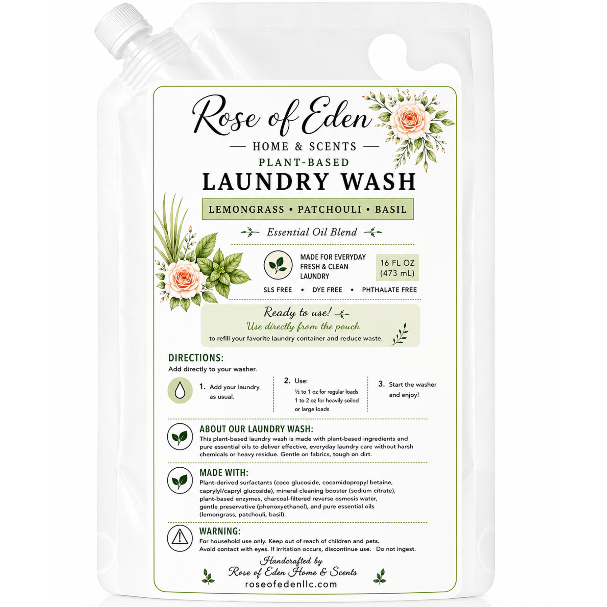 Plant-Based Laundry Wash – Essential Oils| Ready-to-Use Liquid