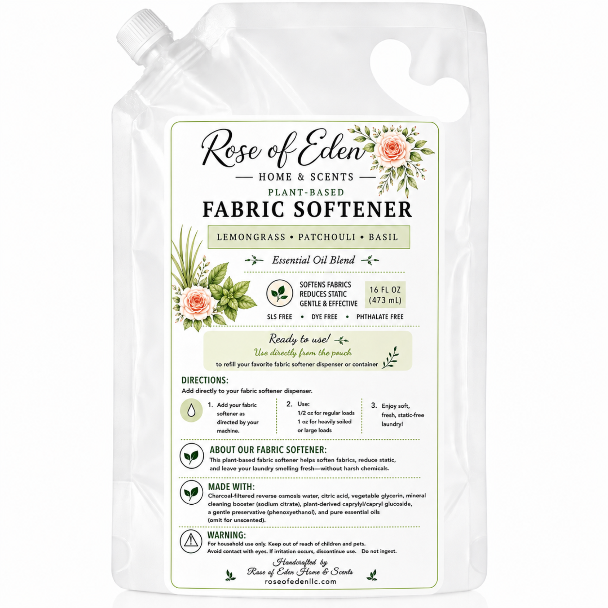 Plant-Based Fabric Softener | Ready-to-Use Liquid Softener