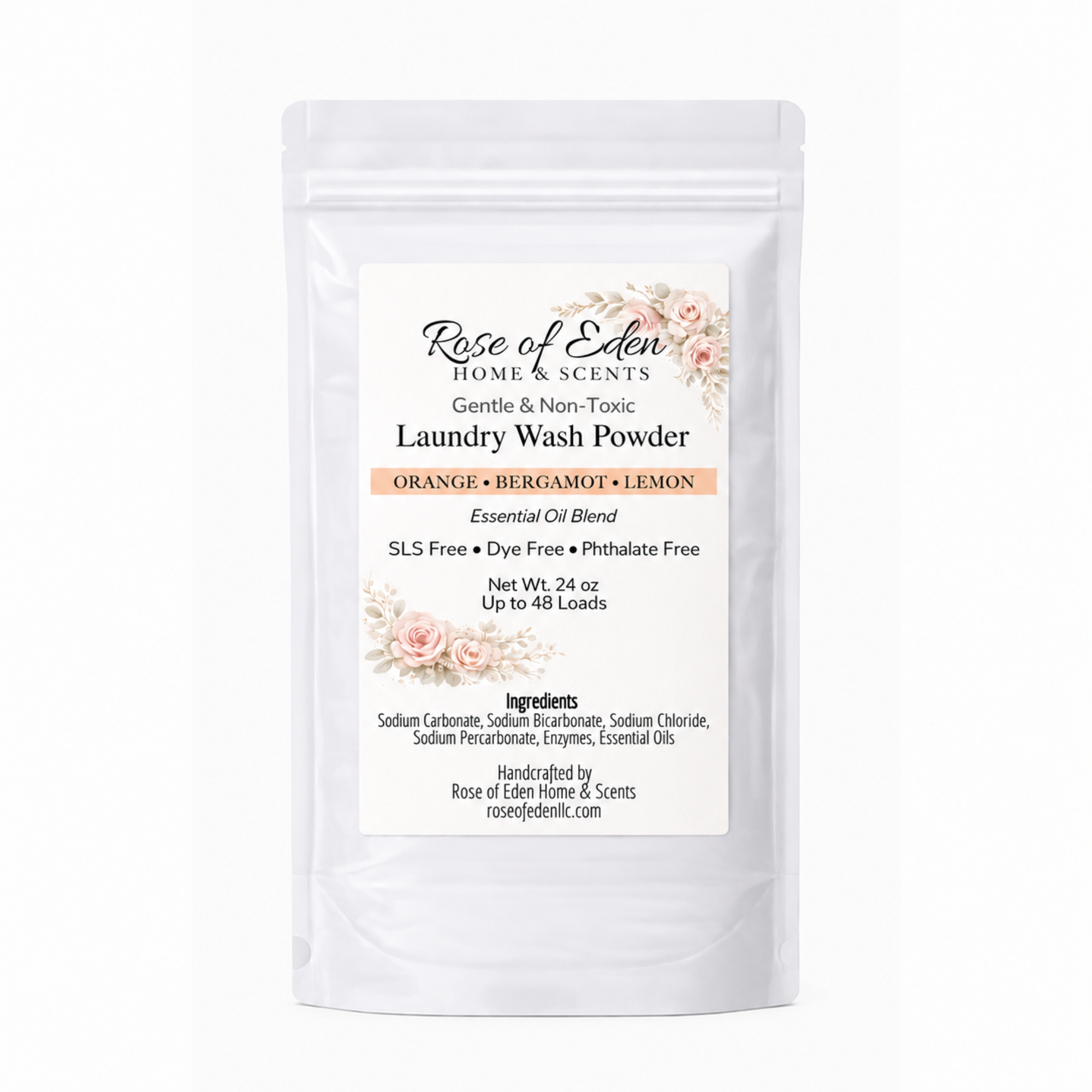 Laundry Wash Powder with Enzymes, Gentle formula, All Natural