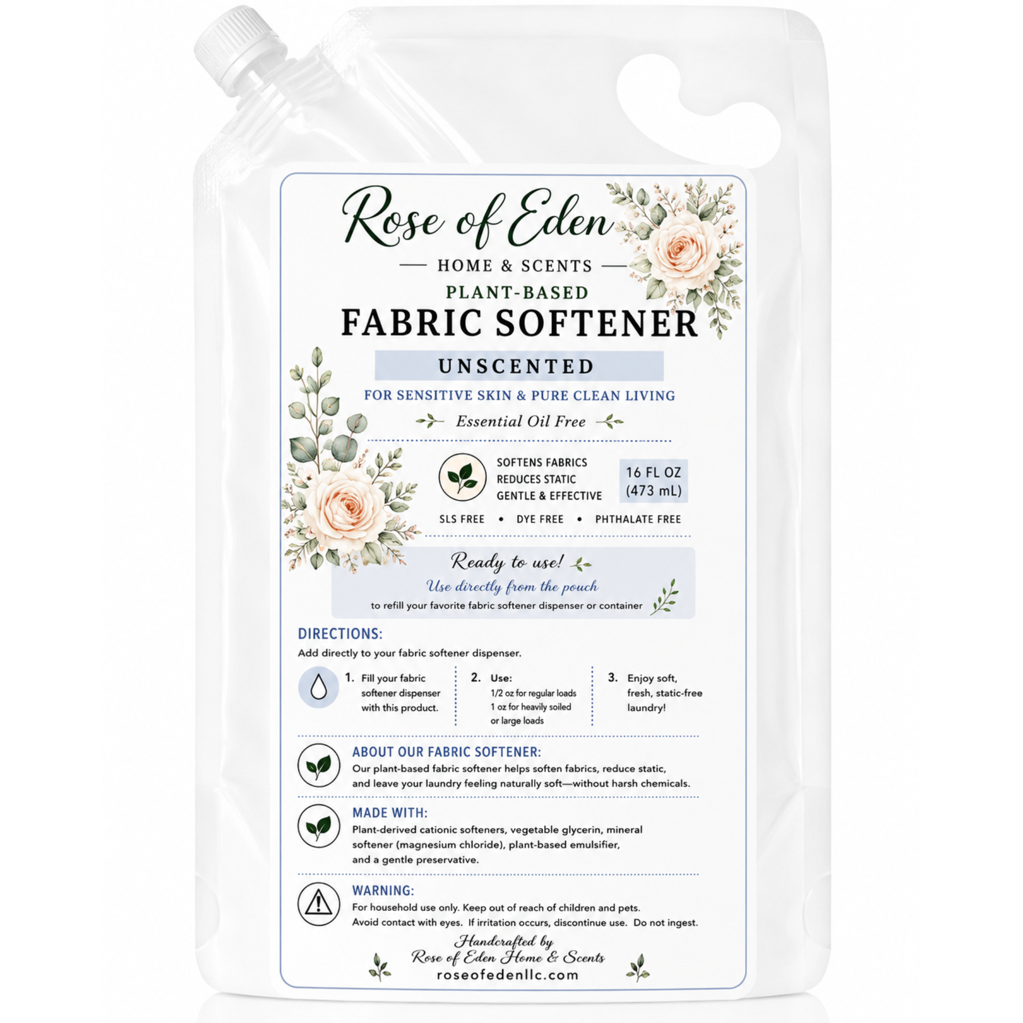 Plant-Based Fabric Softener | Ready-to-Use Liquid Softener