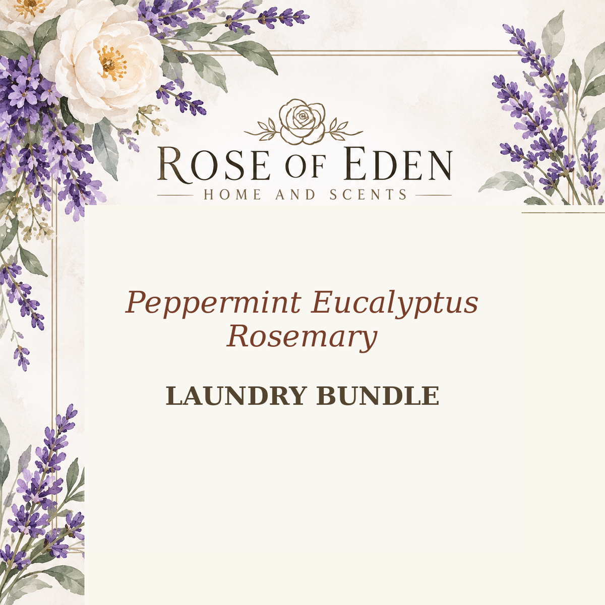 Rose of Eden Peppermint Eucalyptus Rosemary Laundry Bundle