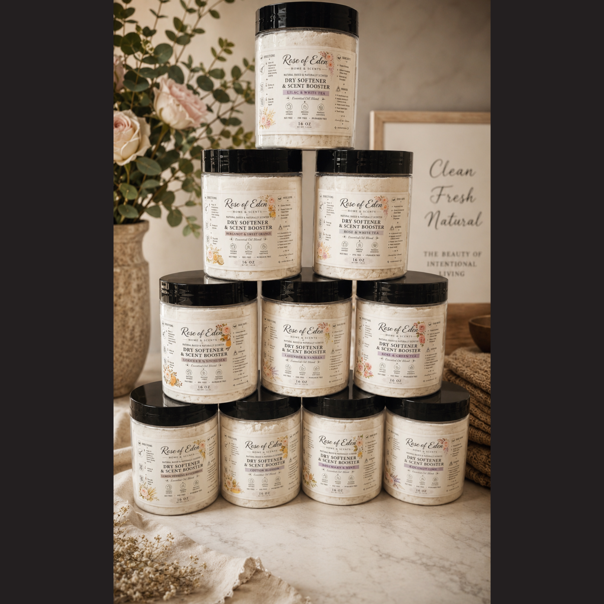 In-Wash Dry Softener and Scent Booster for Laundry, Handcrafted, Gentle formula, All Natural