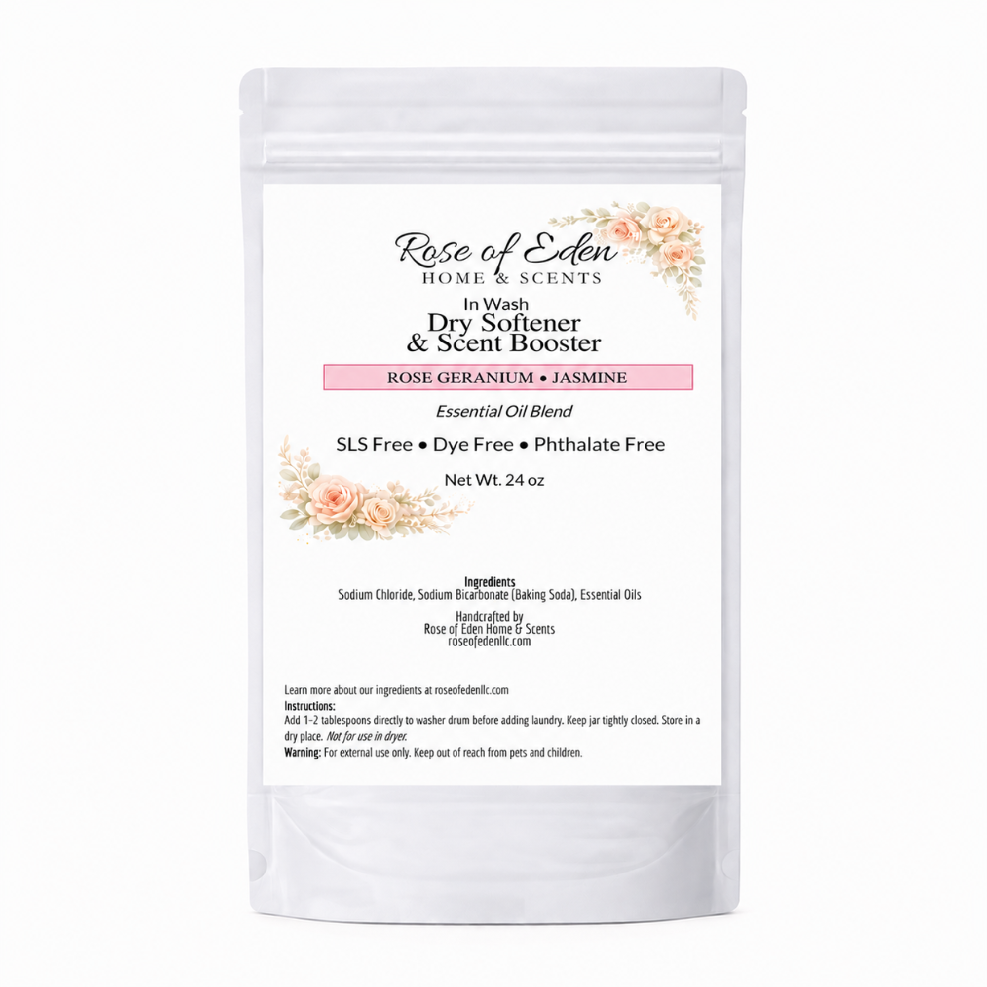 In-Wash Dry Softener and Scent Booster for Laundry, Handcrafted, Gentle formula, All Natural