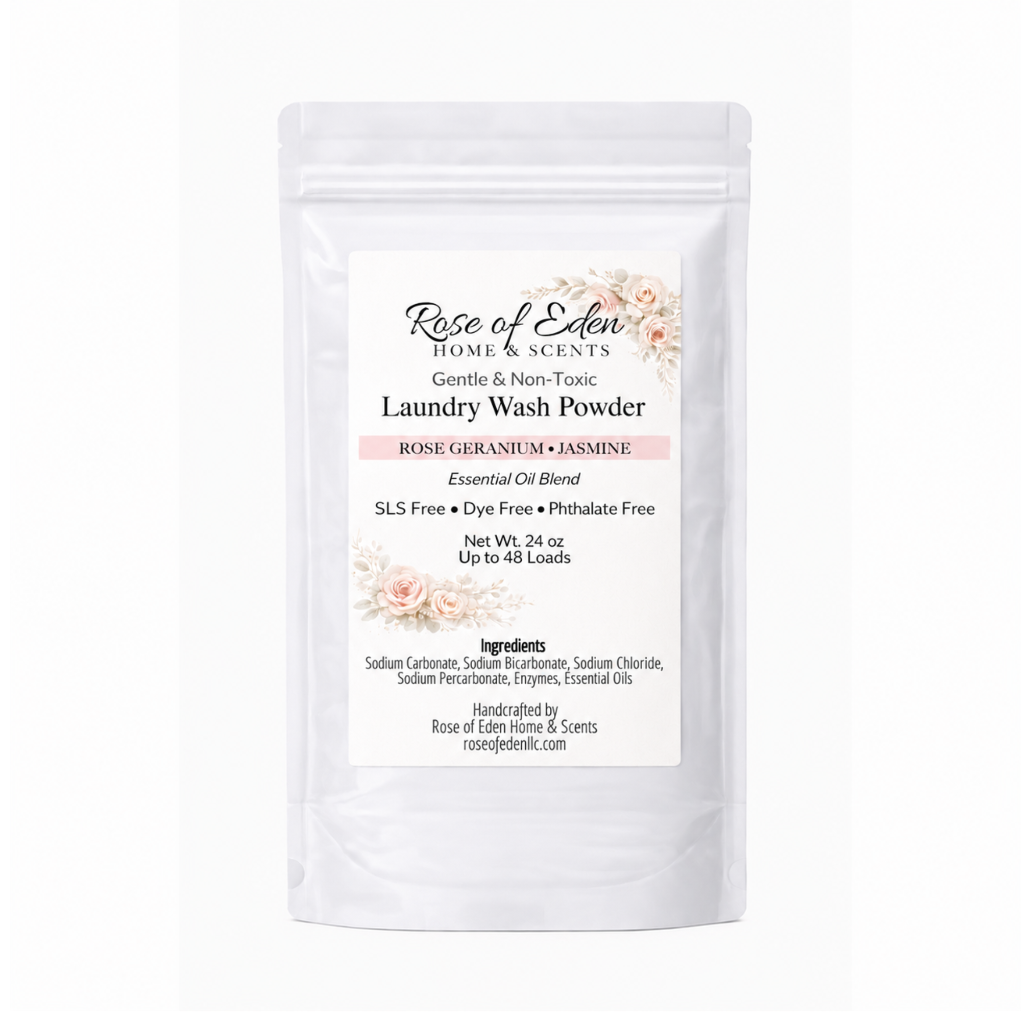 Laundry Wash Powder with Enzymes, Gentle formula, All Natural