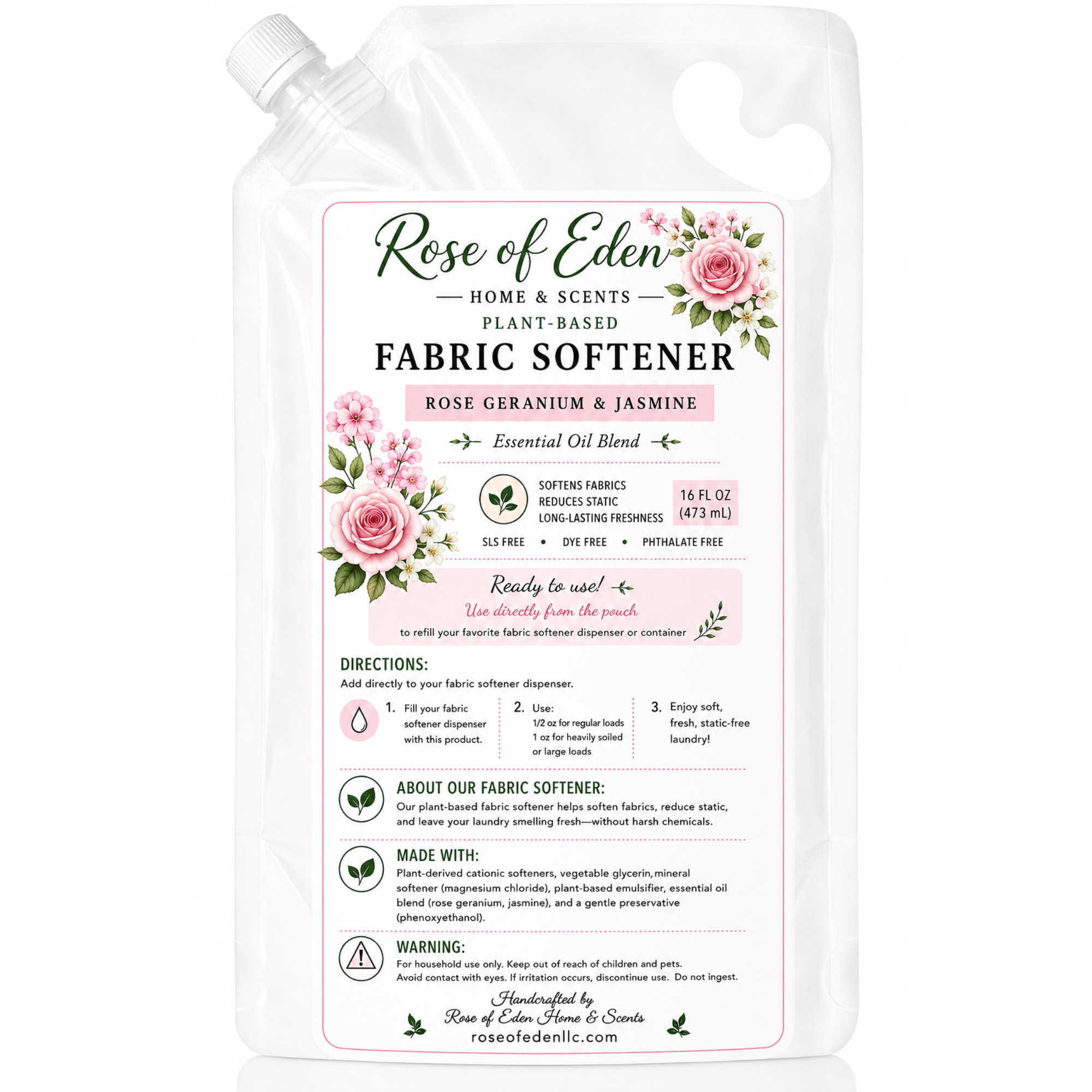 Plant-Based Fabric Softener | Ready-to-Use Liquid Softener