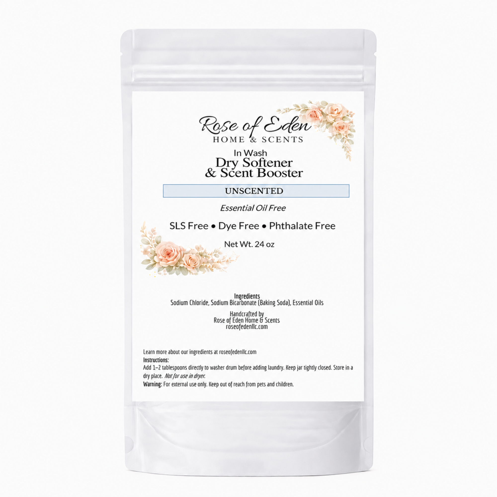 In-Wash Dry Softener and Scent Booster for Laundry, Handcrafted, Gentle formula, All Natural